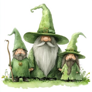 10 Wizard Halloween Bundle Clipart, JPG Wizard Illustrations, Printable ...