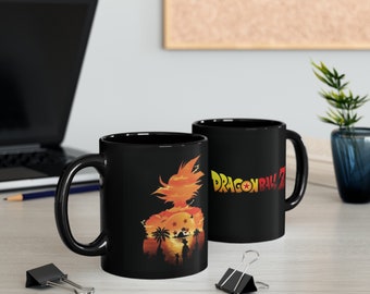 Dragon Ball Z Goku Mug - Silhouette Collector's Edition - Anime Inspired Ceramic Coffee Cup - Perfect Gift for Fans
