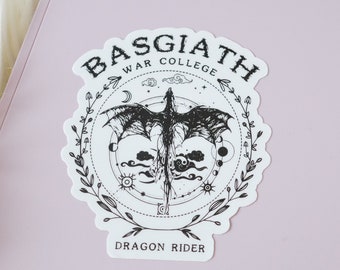 Basgiath Sticker - Fourth Wing, Dragon Rider, Fantasy War College