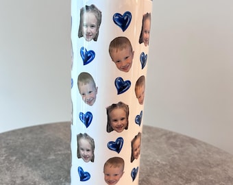 Personalized Photo Water Bottle: Custom Face Stainless Steel Tumbler