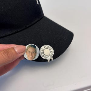 Custom Golf Ball Marker with Photo – Personalized Magnetic Hat Clip & Divot Tool | Funny Golf Gift for Him, Her, Dad, Golfer, Father&#39;s Day