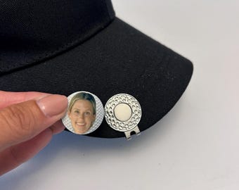 Personalized Photo Golf Ball Marker: Magnetic Hat Clip & Divot Tool