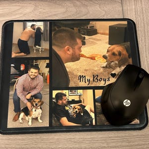 Custom Photo Collage Mouse Pad: Personalized Desk Gift