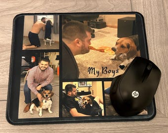 Custom Photo Collage Mouse Pad: Personalized Desk Gift