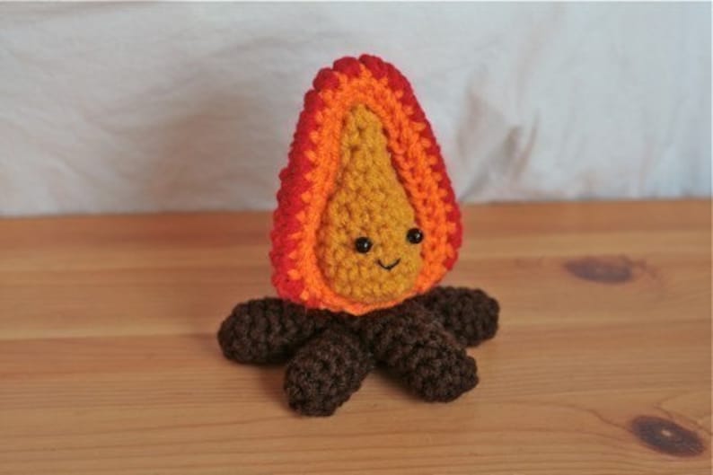 Sometimes it is okay to play with fire crochet campfire | Etsy