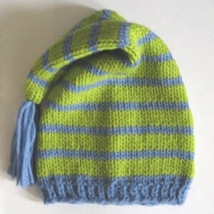 Knitting Pattern Tutorial: Baby Hat / Stocking Cap / Pixie Hat / Elf Hat image 2