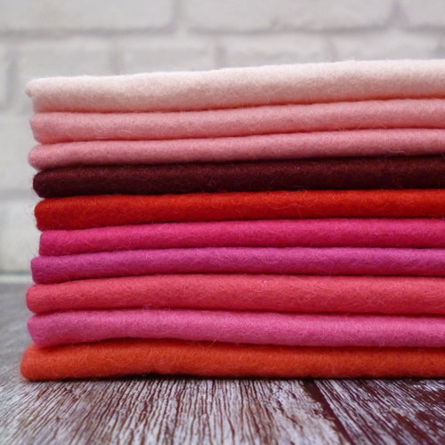 MUTED 10 Piece Felt Pack Premium Wool Blend Felt Etsy