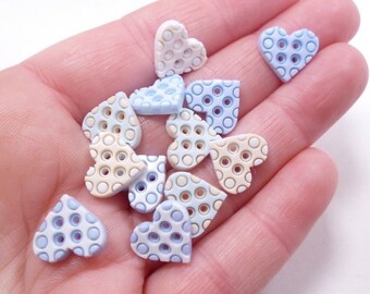 BABY GIRL TINY GEOS Pink White Geometric Heart Sewing Dress It Up Craft Buttons