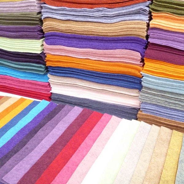 Heathered Felt : by the half yard (36" x 18") choose from 35 colours