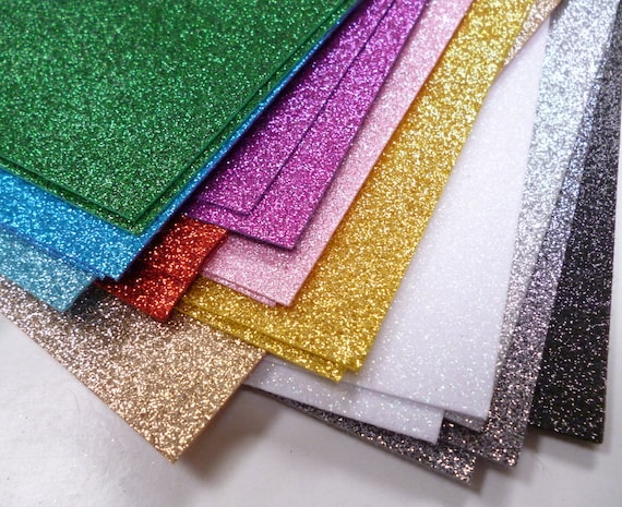 Glitter Felt Sheet 30 x 23cm: Soft - Various Colours Glitter Felt Sheet 30 x 23cm: Soft - Various Colours