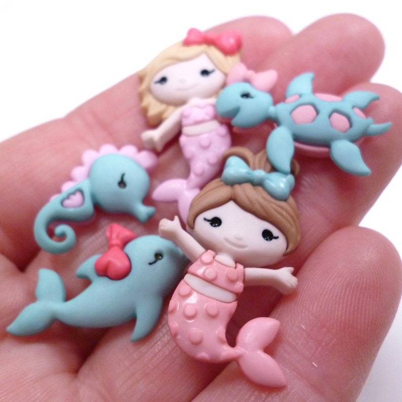 Mermaids Turtles & Dolphins Mermaid Kisses Dress It up - Etsy