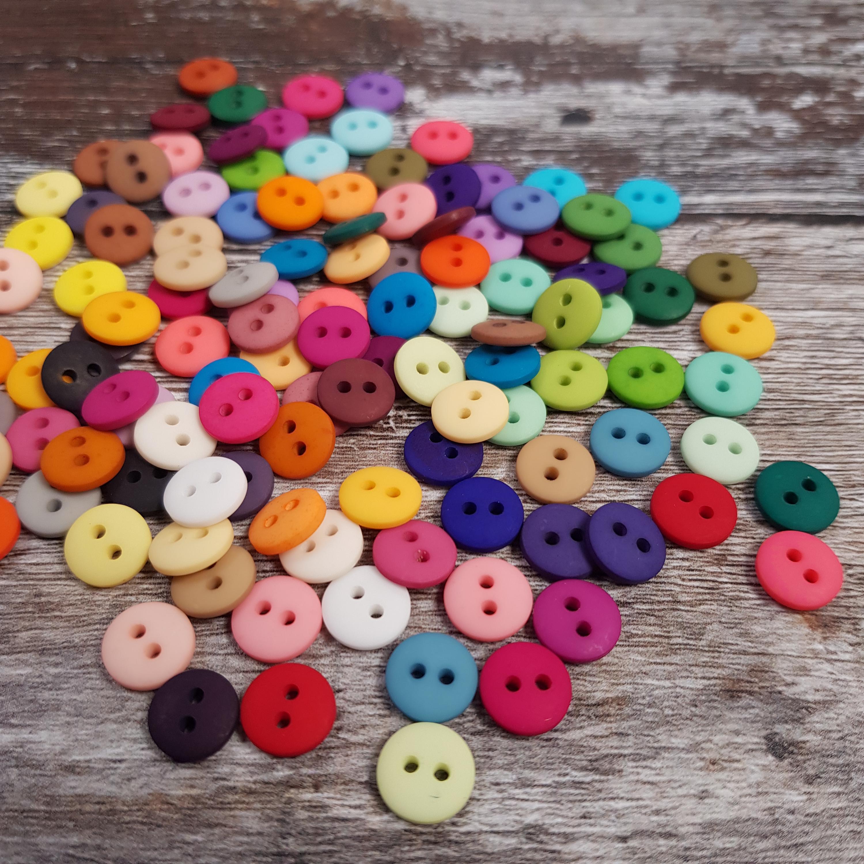 Teeny Tiny Buttons (8mm) - ALL 60 COLOURS Mix : 120 Button Pack - Etsy