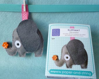 Elephant Mini Kit - Felt sewing kit