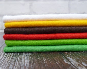 ESSENTIAL CHRISTMAS 6 piece felt pack - Premium Wool Blend Felt