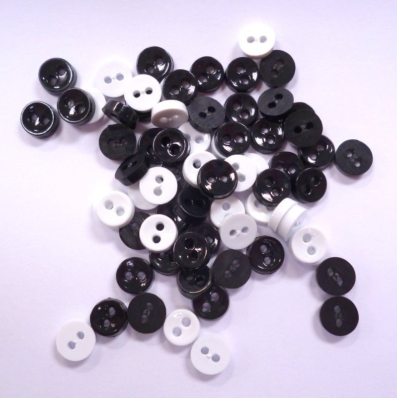 Monochrome - Extremely Tiny Buttons in a Pack - Etsy
