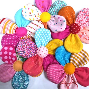 DIY Fabric Flower Sewing Kit: Makes 6 Colorful Flowers