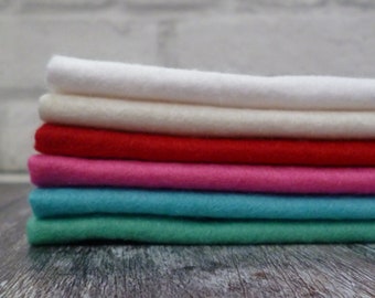 CANDY CANE  6 piece felt pack - Premium Wool Blend Felt