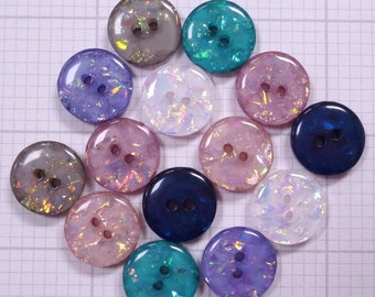 Diamond Glitter Buttons, pack of 14
