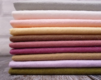 SUBDUED 10 piece felt pack - Premium Wool Blend Felt