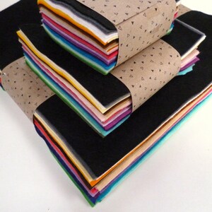 Rainbow felt stack 45 colours of wool blend felt image 3