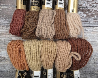 BROWN #1 Anchor Tapestry Wool 10 pack