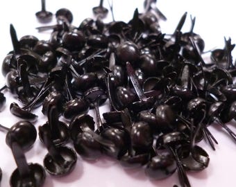 Mini Black Brads 5mm pack of approx 100 eyes