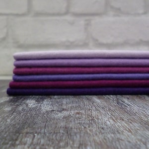 LAVENDER 6 piece felt pack - Premium Wool Blend Felt
