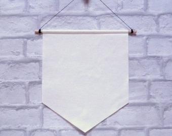 naturel: doe-het-zelf vilten BANNER-vlag om te versieren