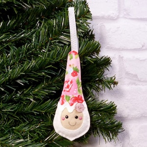 DIY kit Nordic Santa Roses (Icy Pastel) Christmas Decoration Kit with pre cut pieces
