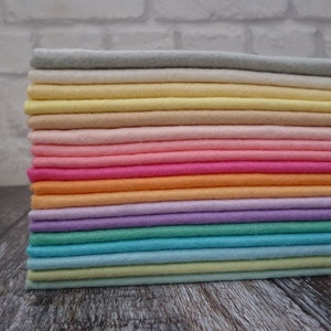 BUMPER PASTELS 18 piece felt pack - Premium Wool Blend Felt