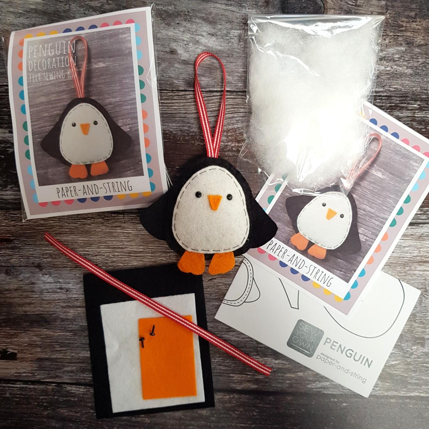 ペンギンミニキット - フェルト裁縫キット - Etsy 日本
