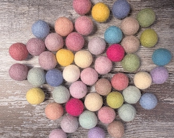 2cm Felt Balls - Ice Cream - pack of 48