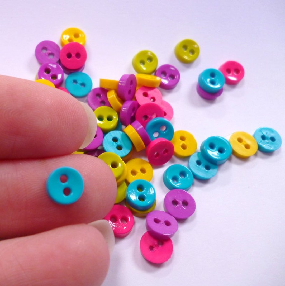 Brights - Extremely Tiny Buttons in a Pack - Etsy
