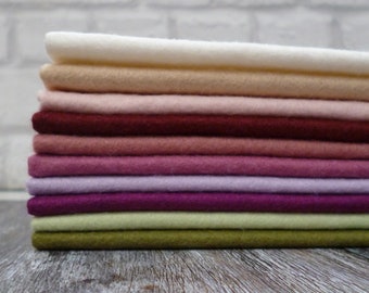 MUTED 10 piece felt pack - Premium Wool Blend Felt