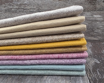 HEATHERED 10 piece felt pack - 30% Wool Blend Felt, 300gsm