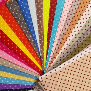 Polka Dot Felt - 30cm x 40cm - choose from 28 colours