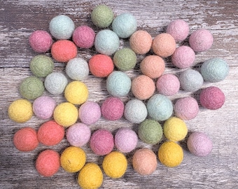 2cm Felt Balls - Confetti - pack of 48