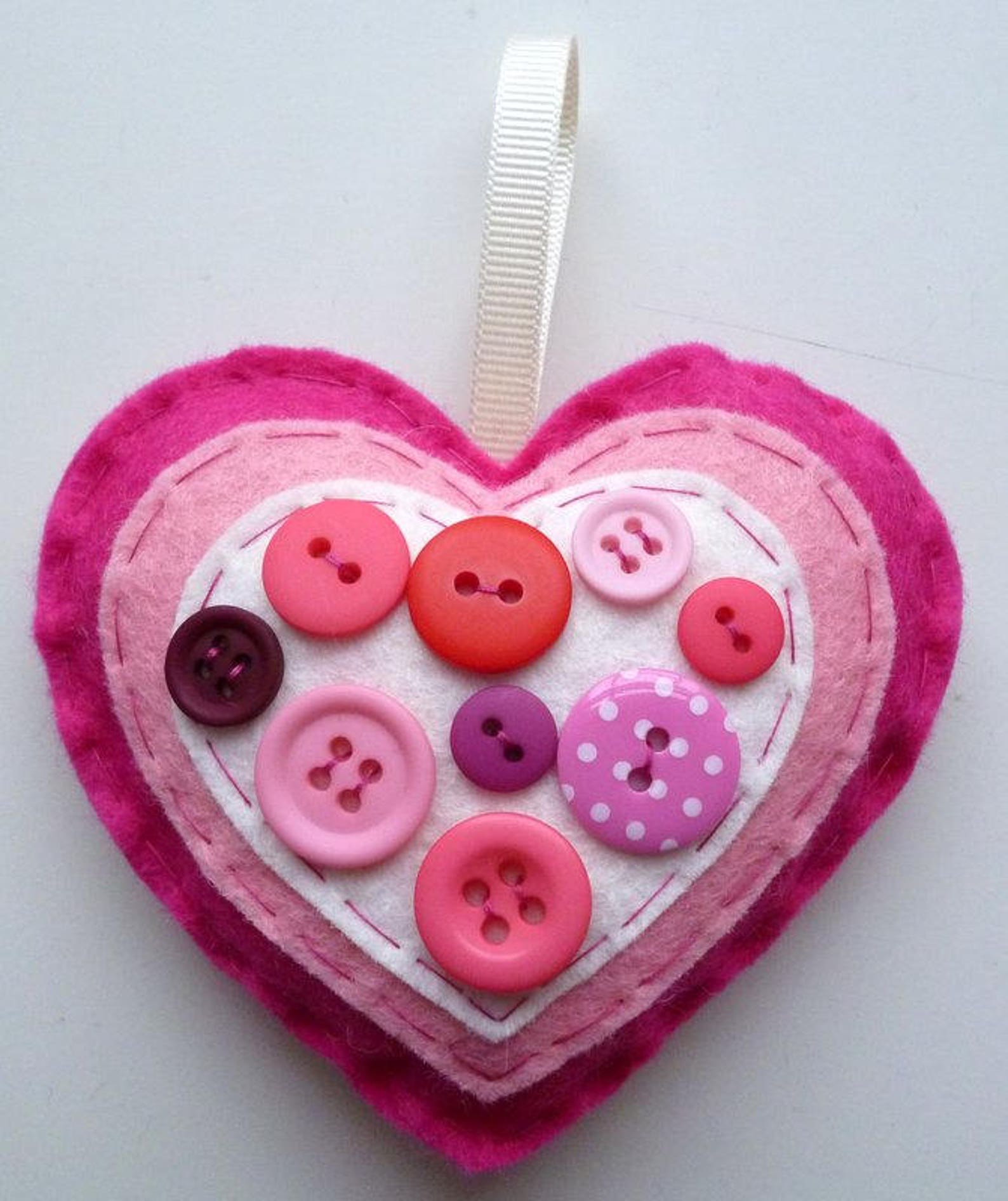 Hearts Large Kit Felt sewing kit Etsy