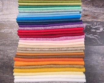35 piece felt RAINBOW pack - 30% Wool Blend Felt, 300gsm