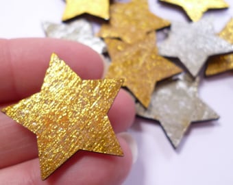 Wooden Stars : Gold & Silver