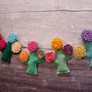 PDF-patroon CACTUS cactussen vilt naaiwerk leuke decoratie of slinger, sleutelhanger of broche