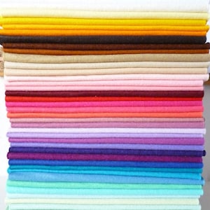 24 SQUARES Wool Blend Felt 60cm x 60cm 40% wool 250g/m image 1