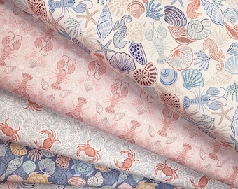 Lewis & Irene Fabric - quilting cotton - Seas The Day - FQ stack or by the meter/yard