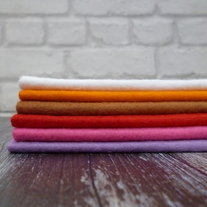 Gingerbread Colors Wool Blend Felt Pack - 6 Piece