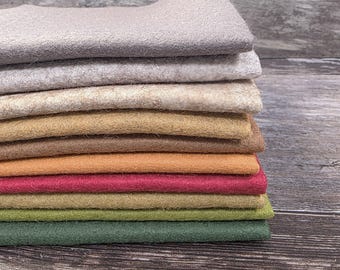 WOODLAND 10 piece felt pack - 30% Wool Blend Felt, 300gsm
