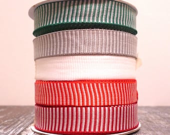 Grosgrain Scandi Stripe : Spool Ribbon Set 10 metres