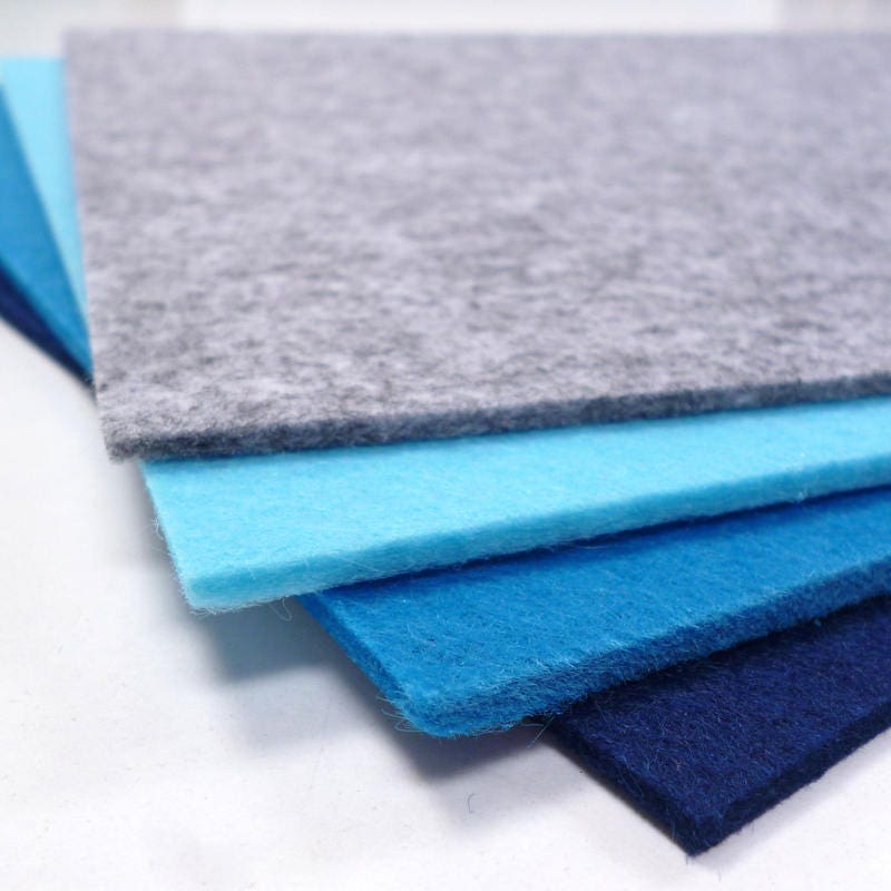 Uxcell Acrylic Soft Felt Fabric Sheets Fiber Sheets Light Sky Blue 39x39 inch 2mm Thick