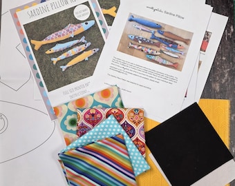 Sewing Kit - woollypetals Sardine : official printed pattern and kit materials BRIGHTS