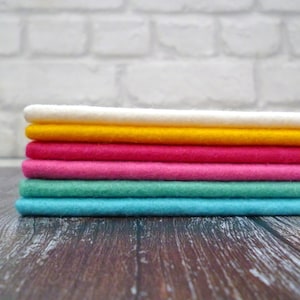 SUMMER 6 piece felt pack - Premium Wool Blend Felt