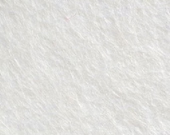 WHITE Wool Blend Felt 40% wool 250g/m